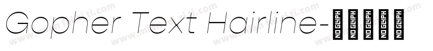 Gopher Text Hairline字体转换